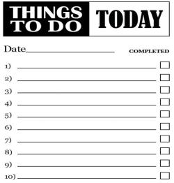 to do list